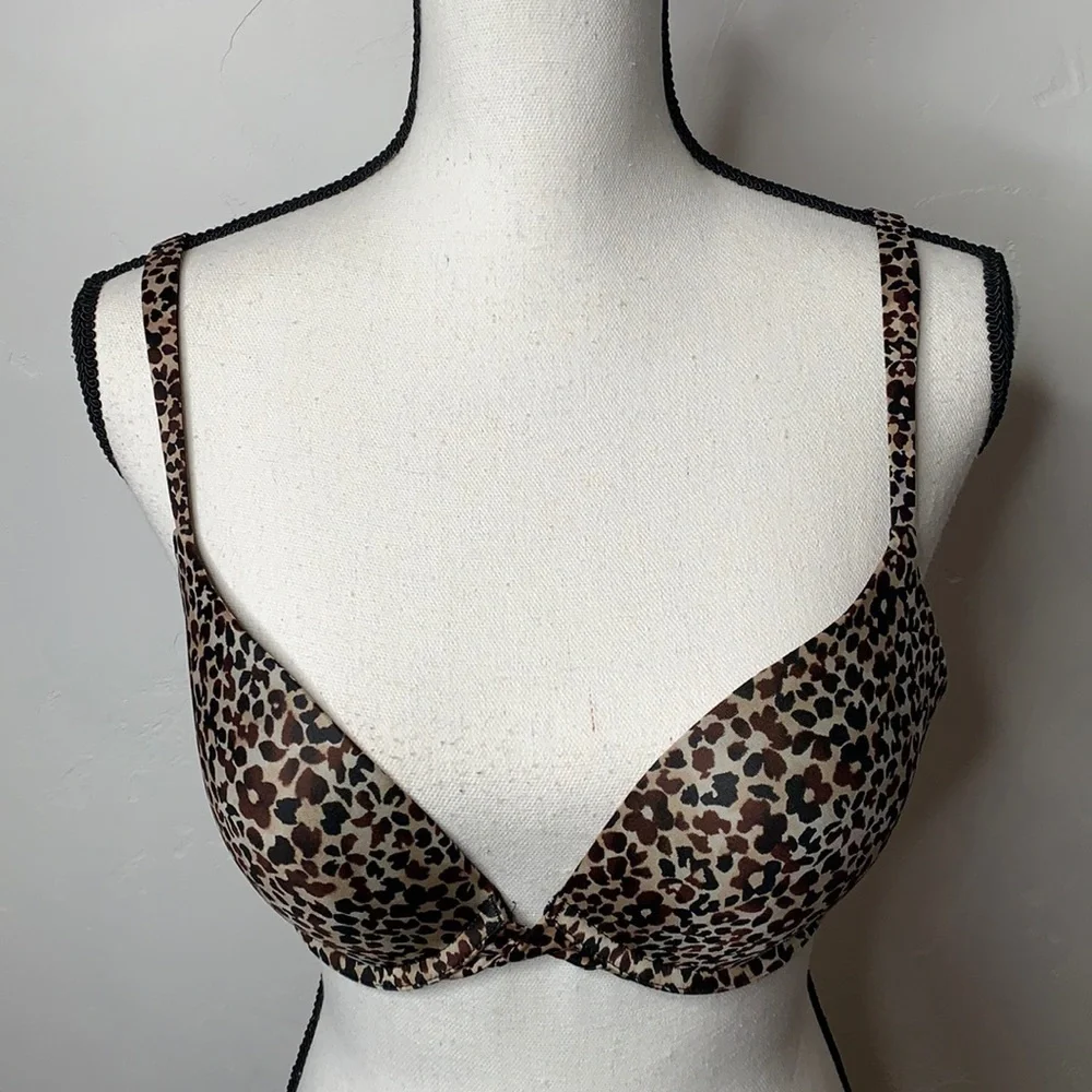 Victoria’s Secret Brown Leopard Padded Bra Sz 34C
